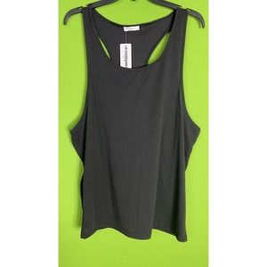 COOFANDY Men's Black & Gray Razorback Tank Top Sleeveless Tee Size M Lot Of 2